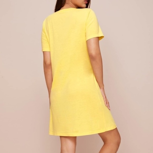 New Yellow T-shirt Nightgown Don’t Forget To Smile​ - Picture 2 of 6